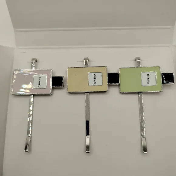 🆕Chanel Pastel Bottle Shape Hair Pins/Clips - Picture 1 of 3